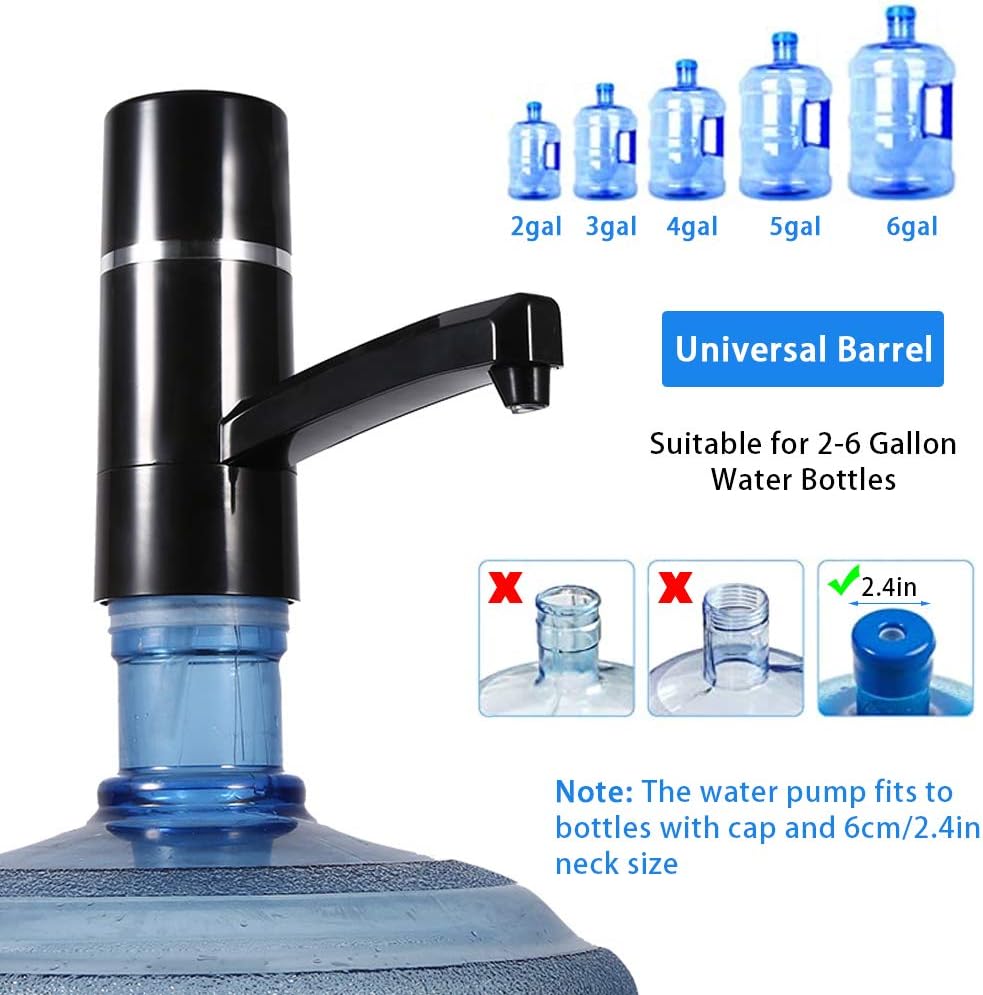USB Wiederaufladbare Elektrische Flaschenpumpe Dispenser Für Trinkwasser 2-6 Gallonen – Automatische