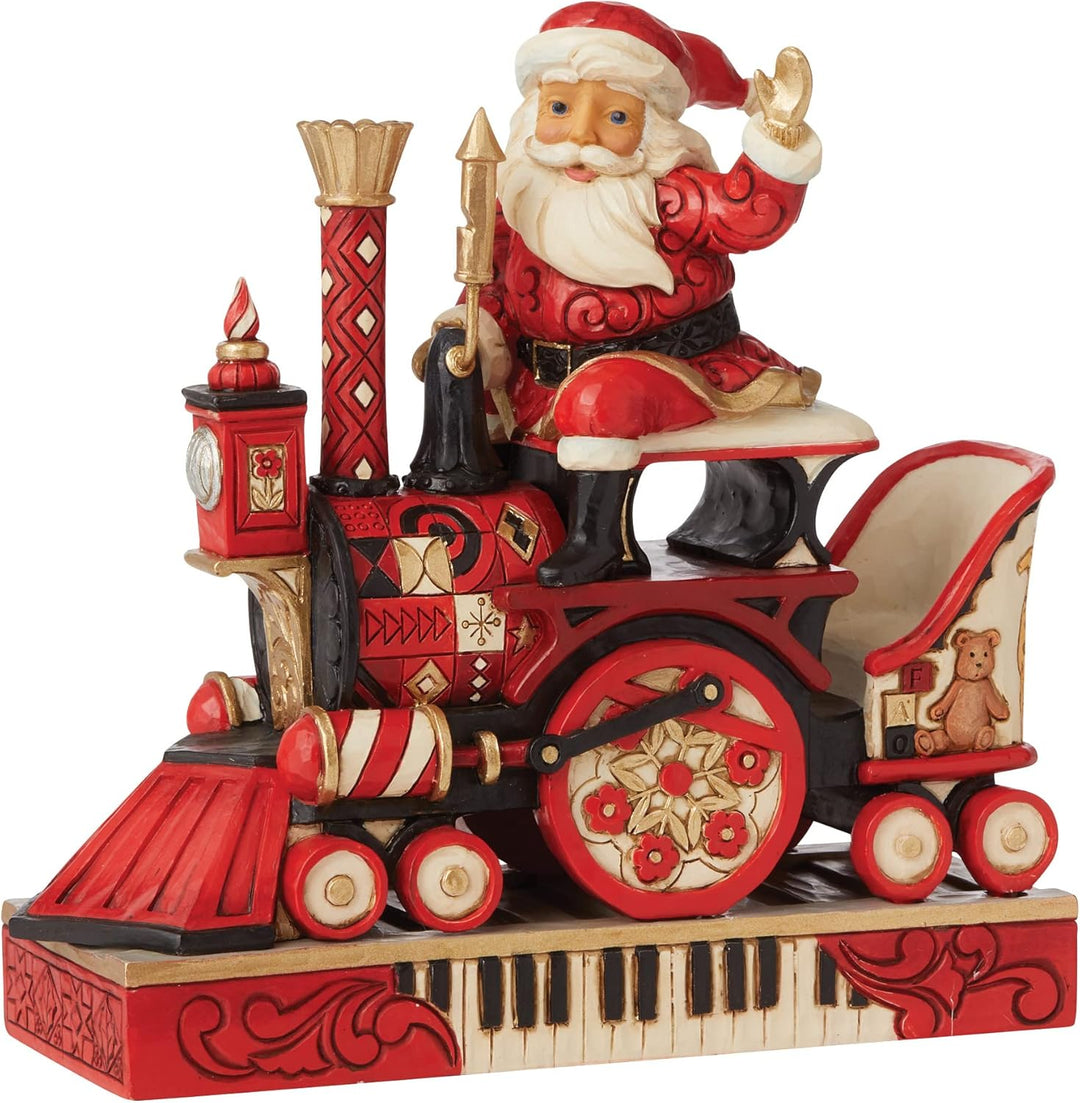 Enesco FAO Schwarz by Jim Shore Weihnachtsmann reitet FAO Schwarz Zug-Figur