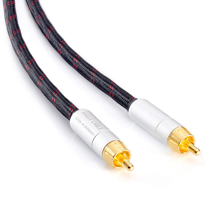 Eagle Cable by INAKUSTIK – 10070202 – High End Deluxe Subwoofer-Kabel 1 x RCA -> 1 x RCA | 3,0m | Ma