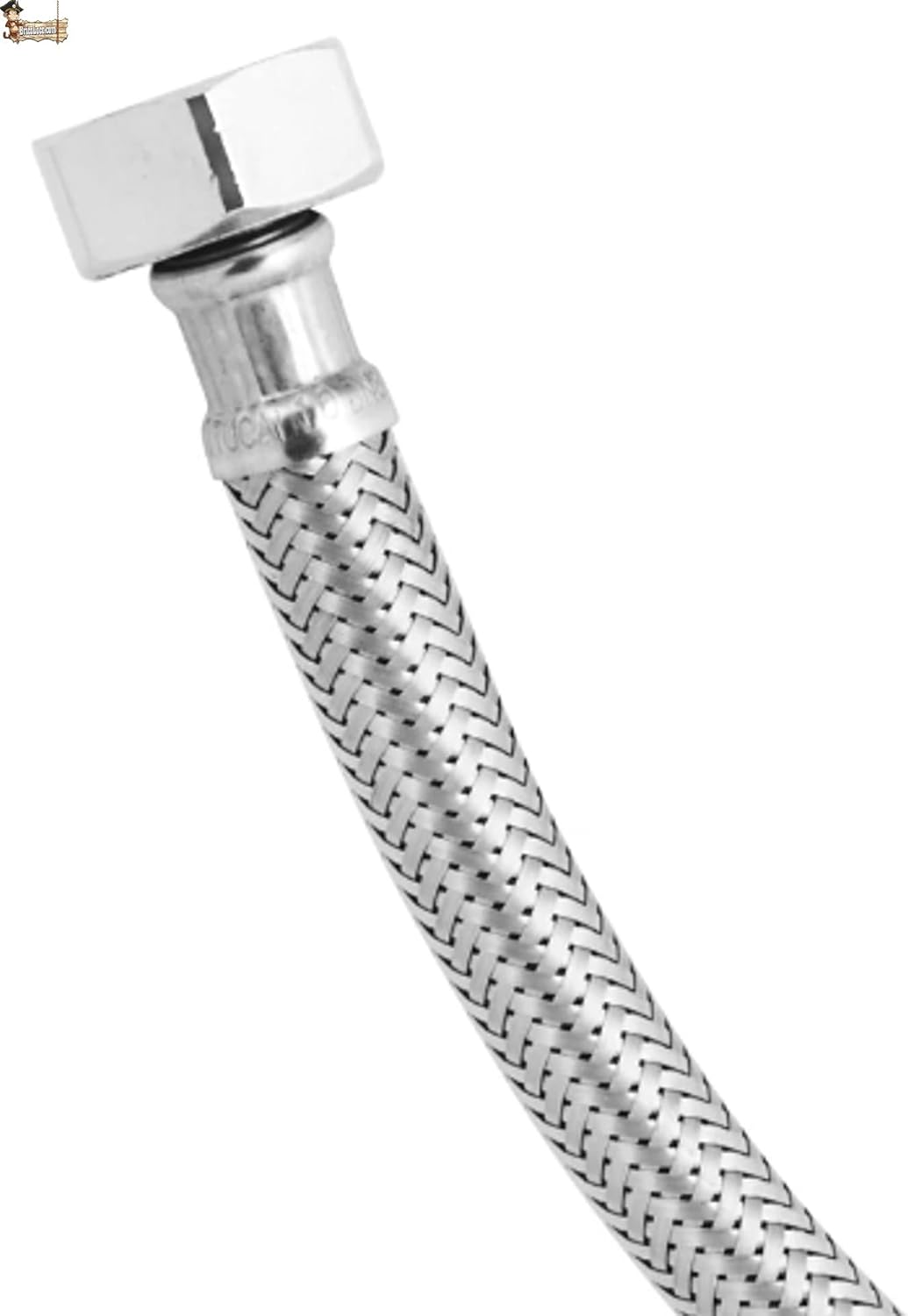 BricoLoco Flexibler Wasserschlauch für WC-Spülbecken, Waschbecken, Küche, Badezimmer, Edelstahl, Ans