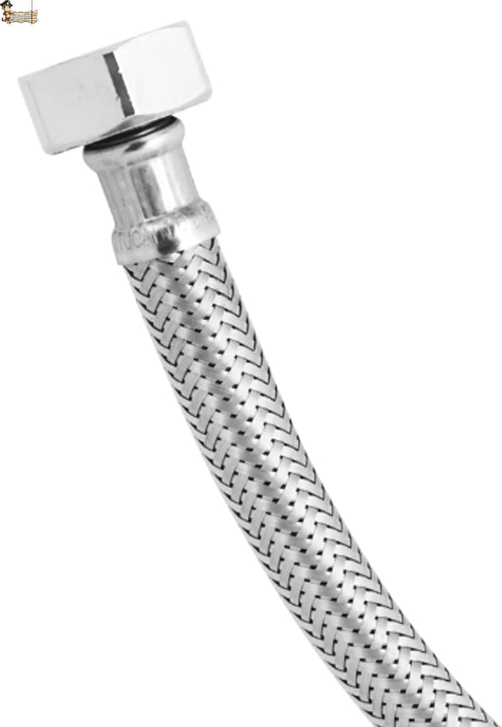 BricoLoco Flexibler Wasserschlauch für WC-Spülbecken, Waschbecken, Küche, Badezimmer, Edelstahl, Ans