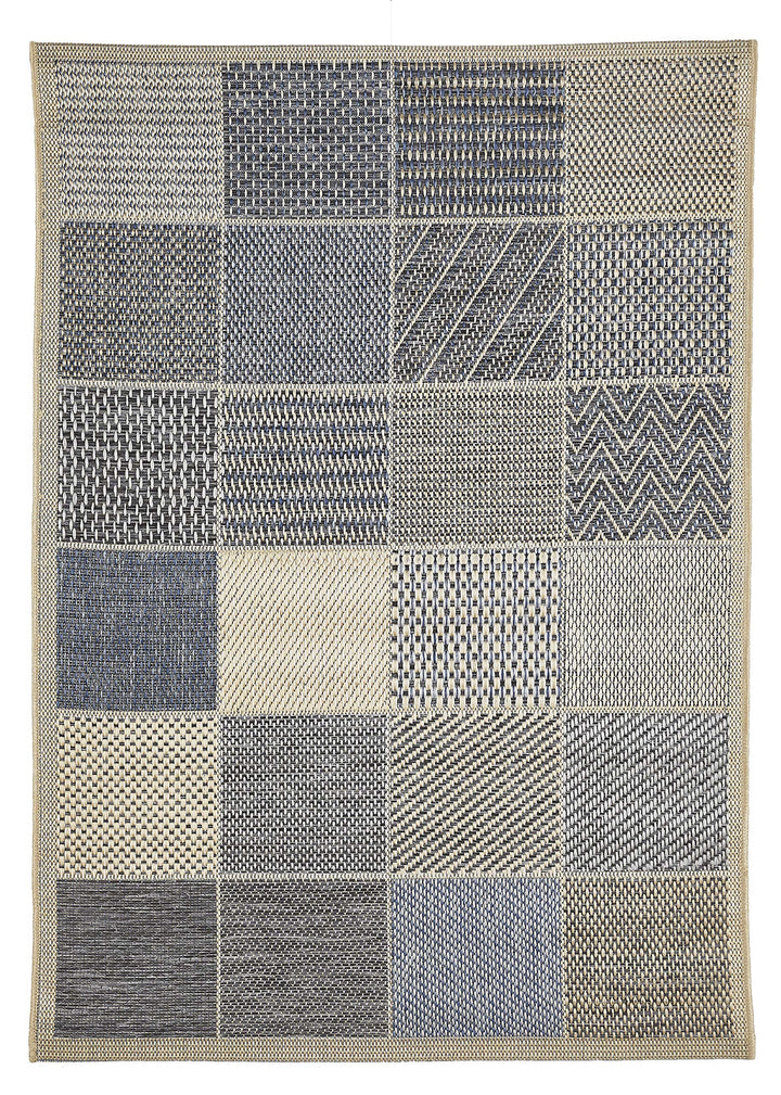 andiamo In- & Outdoor Teppich wetterfest und wasserdurchlässig Flachgewebe Kurzfloor 120 x 170 cm Be