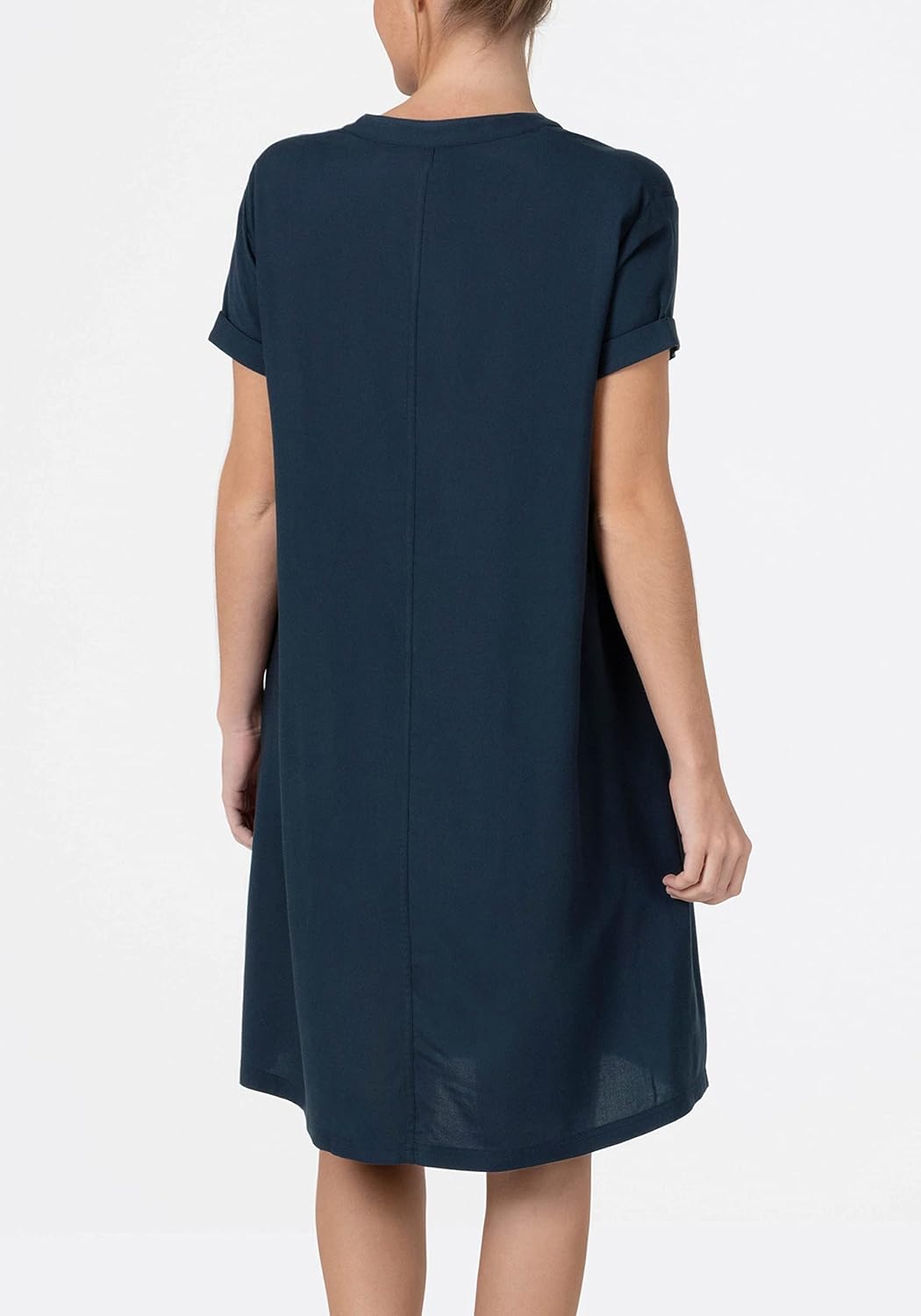 Timezone Damen Simple Dress Lässiges Kleid XS Total Eclipse, XS Total Eclipse