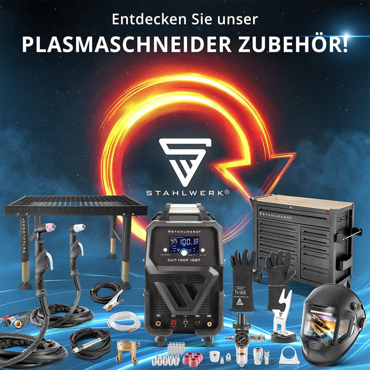STAHLWERK CUT 60 Pilot IGBT Vollausstattung Plasmaschneider mit 60 Ampere Pilotzündung, bis 24 mm Sc