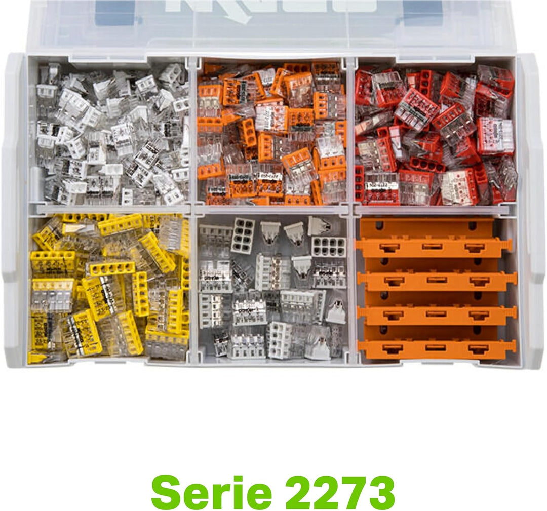 WAGO® Original-Set, L-Boxx Mini, Verbindungsdosenklemmen, 887-953 (404 Teile), Lichtgrau 887-953 Sin