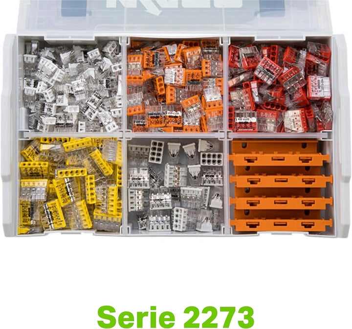 WAGO® Original-Set, L-Boxx Mini, Verbindungsdosenklemmen, 887-953 (404 Teile), Lichtgrau 887-953 Sin