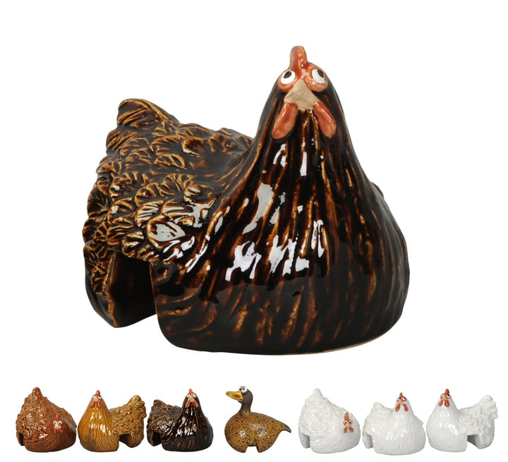 NETPROSHOP Schöne Tierfiguren Zaunhocker und Kantenhocker aus Keramik Höhe ca. 12 cm, Auswahl:Gerda,