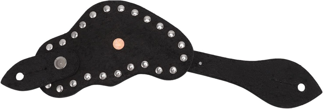 Tonysa 1 Paar Schwarzer Sporenriemen, Reitschutzausrüstung Im Vintage Stil, Verstellbare Länge