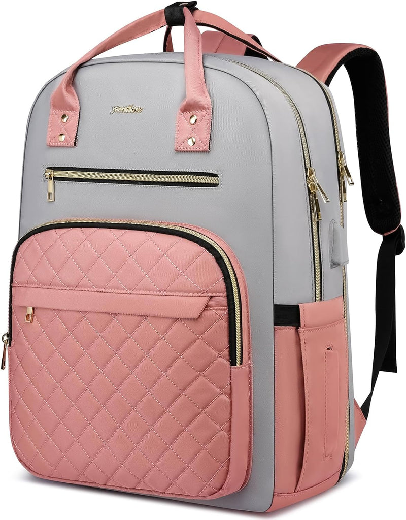 YAMTION Laptop Rucksack Damen,17.3 Zoll Schulrucksack Frauen Schultasche Mädchen Teenager Tagesrucks