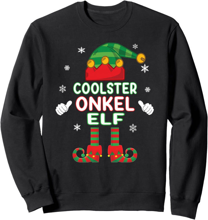 Coolster Onkel Elf Partnerlook Familien Outfit Weihnachten Sweatshirt