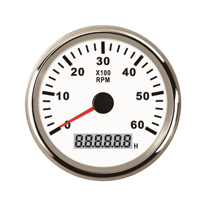 ELING wasserfester Drehzahlmesser und Tachometer, Messgerät, 0-6000 U/min, 85 mm, 9-32 V, mit Hinter