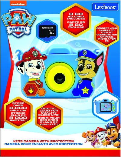 Lexibook, Paw Patrol, 4-in-1 Kamera für Kinder mit Schutz, Foto-, Video-, MP3- und Spielfunktionen,