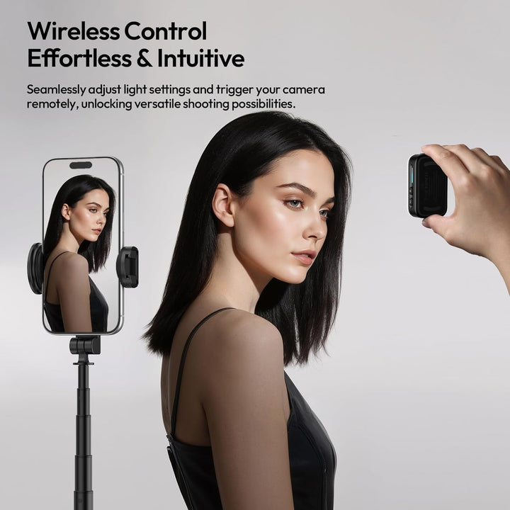 Ulanzi M02 Mini Magnetisches Selfie Licht mit Blitzlicht, 7W Handy Licht mit 5600K Tageslicht, Kabel