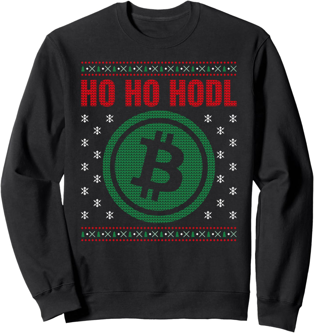 Ho Ho Hodl Bitcoin Ugly Christmas Sweater Crypto Sweatshirt