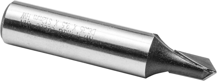 ENT 12084 V-Nutfräser und Schriftenfräser HW, Schaft (S) 12 mm, Durchmesser (D) 6,35 mm, NL 9,5 mm,