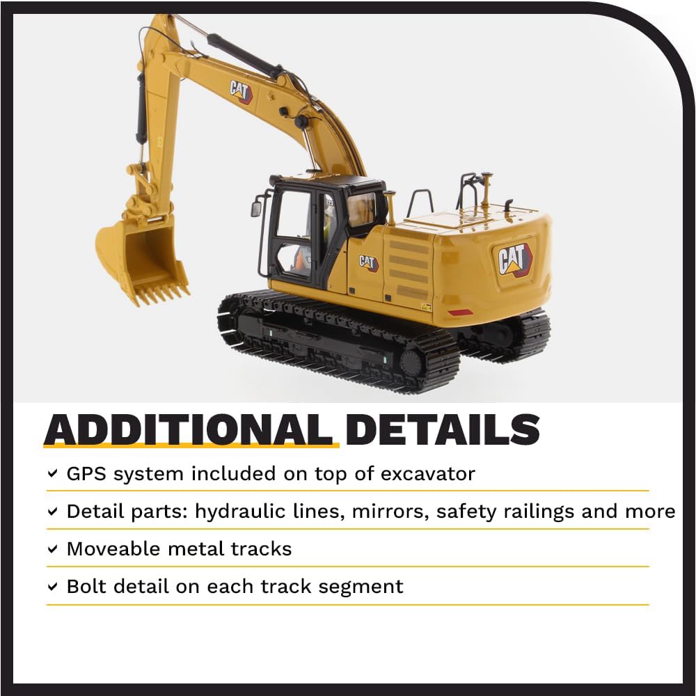 Diecast Masters 85571 - Caterpillar Bagger 323, Massstab 1:50, ca. 18,3 x 6,3 x 8 cm, ab 14 Jahren