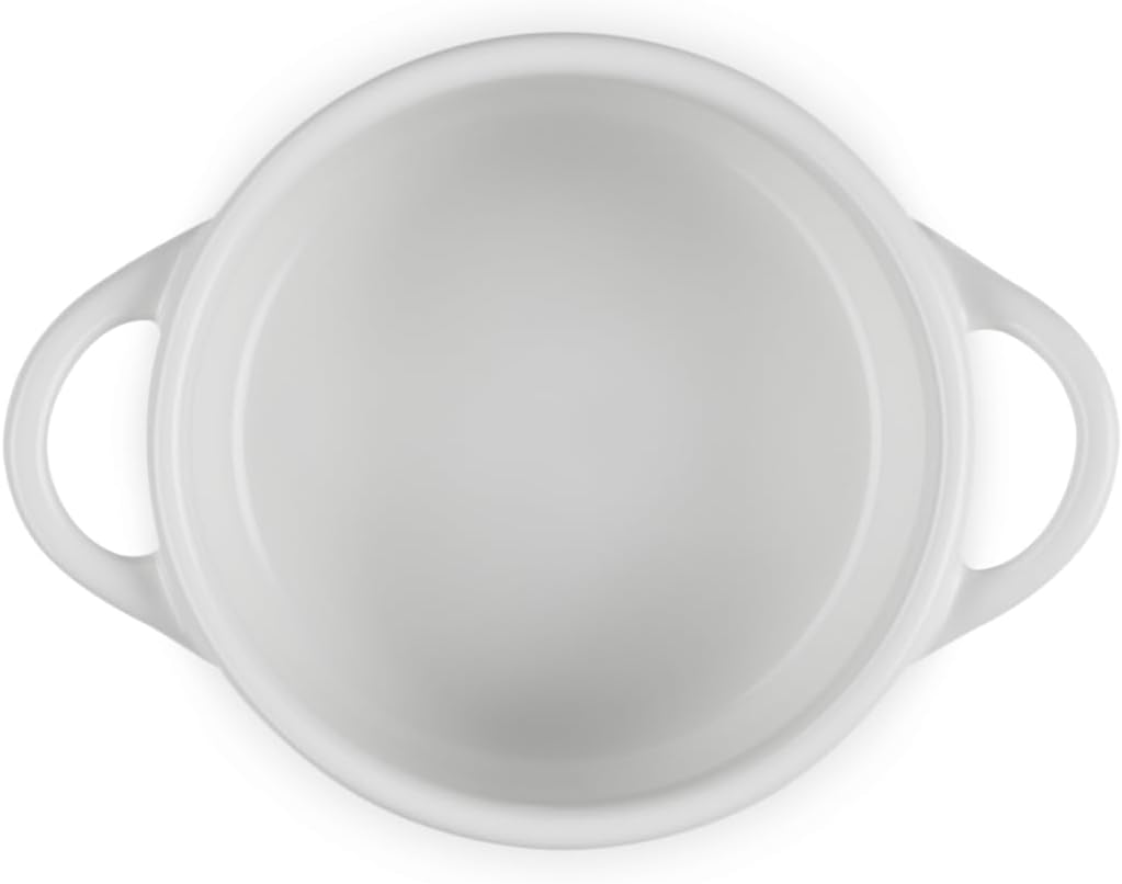 LE CREUSET Mini-Bräter/Schmorpfanne – Holly Christmas – Weiss – ø 10 cm Weiss/opulenter Garten, Weis