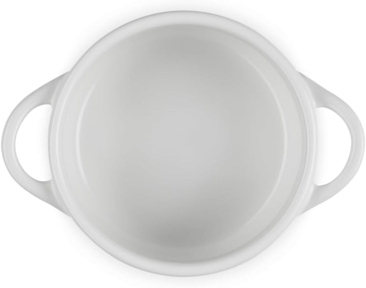 LE CREUSET Mini-Bräter/Schmorpfanne – Holly Christmas – Weiss – ø 10 cm Weiss/opulenter Garten, Weis