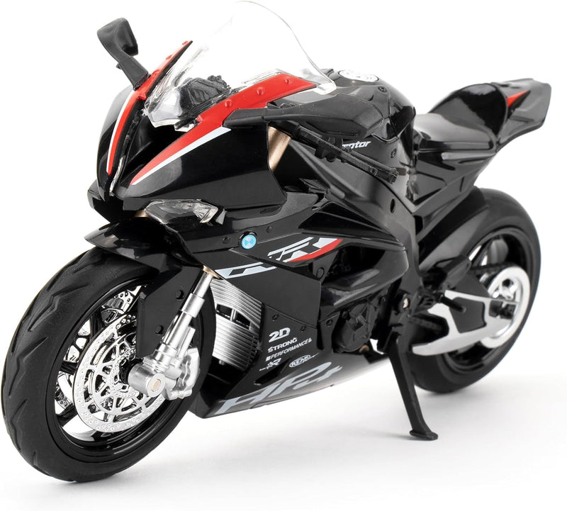 imtfzct 1/12 BMW HP4 Motorrad Modellauto, Spielzeugmotorrad mit Sound und Licht, Mini-Motorrad-Rennw