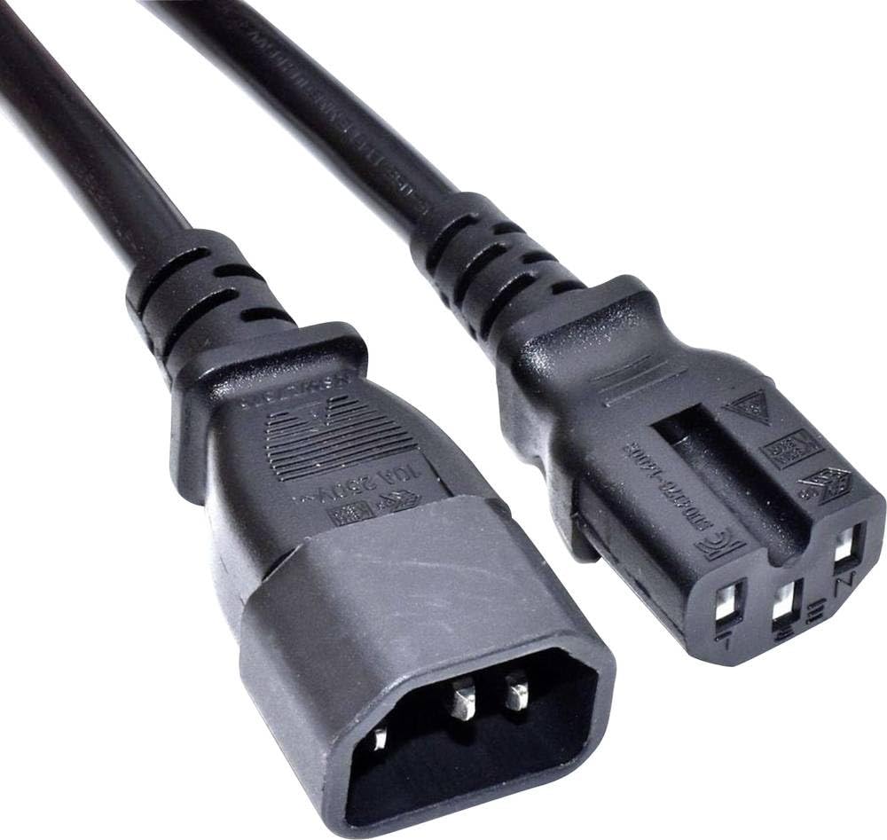 Akyga Server Verlängerungskabel AK-UP-07 Cu 3x1mm² IEC C14 / IEC C15 3m Schwarz