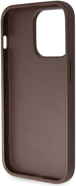 Guess GUHCP14LP4TDSCPW Hülle für iPhone 14 Pro 6.1" braun hardcase Crossbody 4G Metal Logo