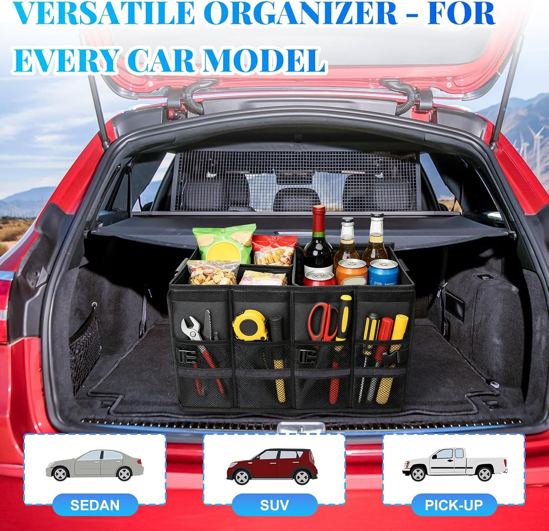 Kofferraumtasche Kofferraum Organizer Auto mit Deckel, Autobox Auto Tasche Wasserdicht Zusammenklapp