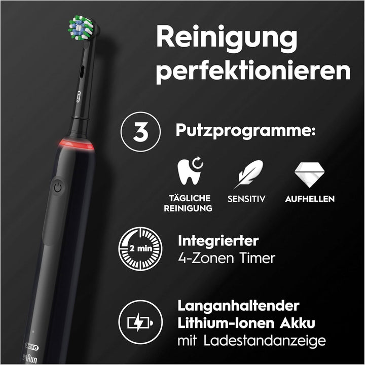 Oral-B PRO 3 series 3 Elektrische Zahnbürste/Electric Toothbrush,2 Sensitive Clean Aufsteckbürsten,3