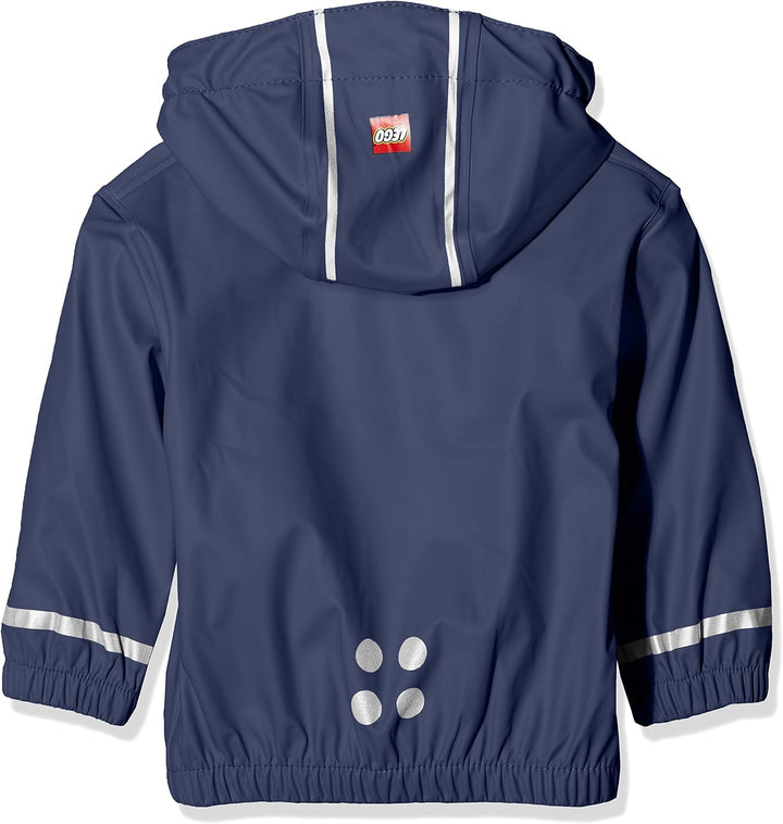 LEGO Wear Baby-Jungen Justice 101-RAIN Jacket Regenjacke Blau (Dark Navy 589) 3 Jahre, Blau (Dark Na