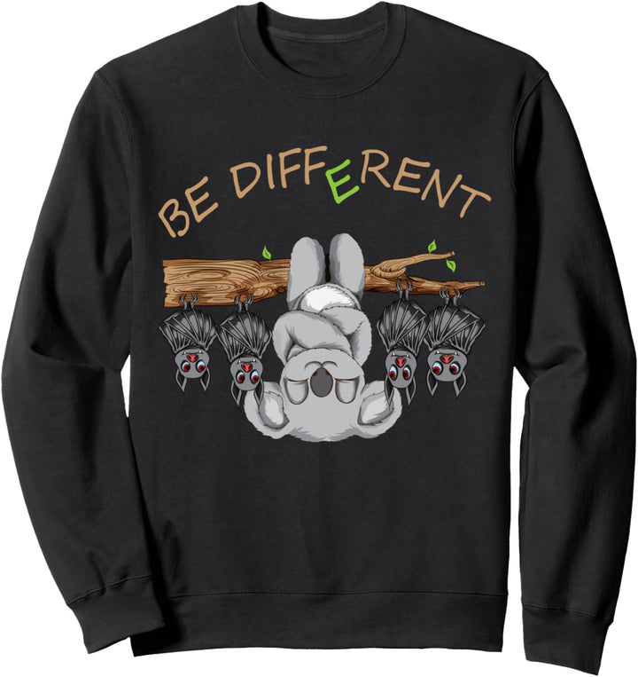 Fledermäuse Koala Bär Be Different Waldtiere Motiv Geschenk Sweatshirt