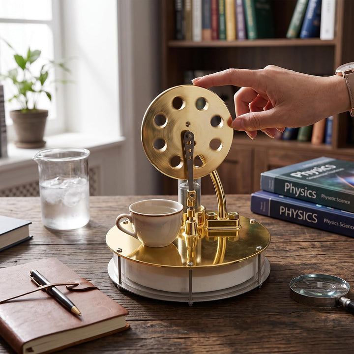 Zerodis Tieftemperatur-Stirlingmotor, Kryogener Stirlingmotor, Mini-Modell mit Zinklegierungskonstru