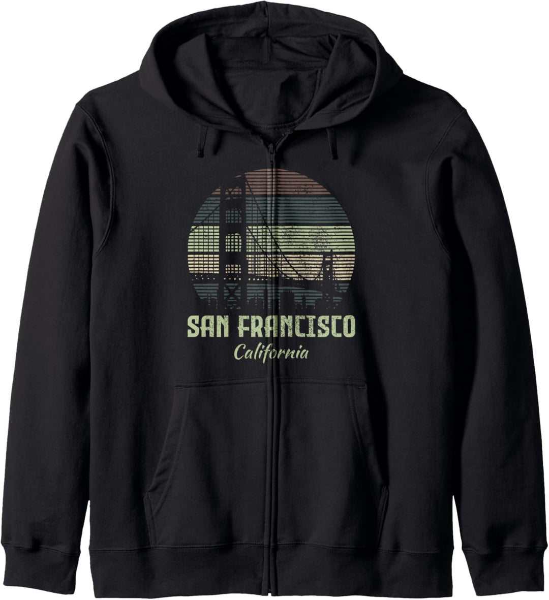 San Francisco California Golden Gate Bridge Vintage Geschenk Kapuzenjacke