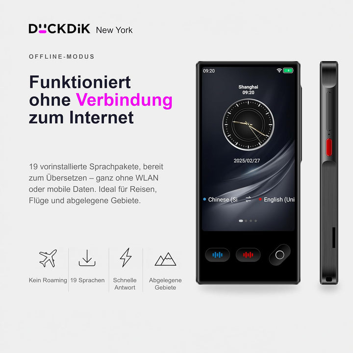 New York 2026, Sofort-Sprachübersetzer + App Offline-Übersetzung Lebenslang Inklusive (Wert 120€/Jah
