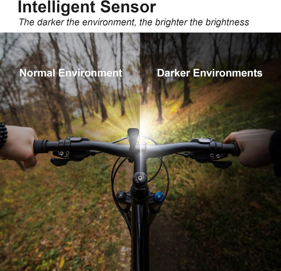 ANTELA Fahrradlicht Vorne USB-C Aufladbar Fahrradlampe mit 1800mAh Akku, StVZO Zugelassen Fahrradbel