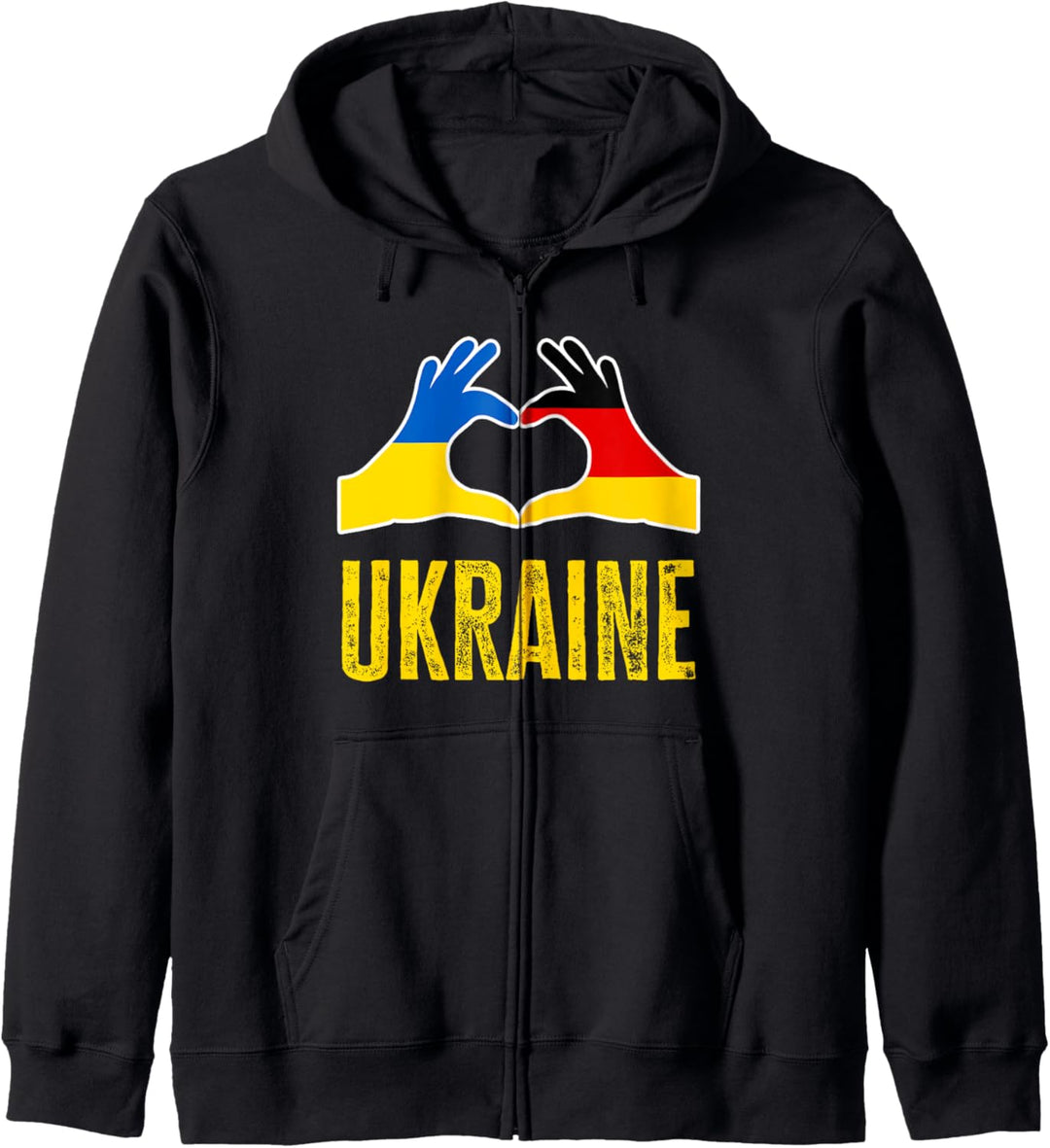 Ukraine Deutschland Flagge Herz Liebe Kapuzenjacke