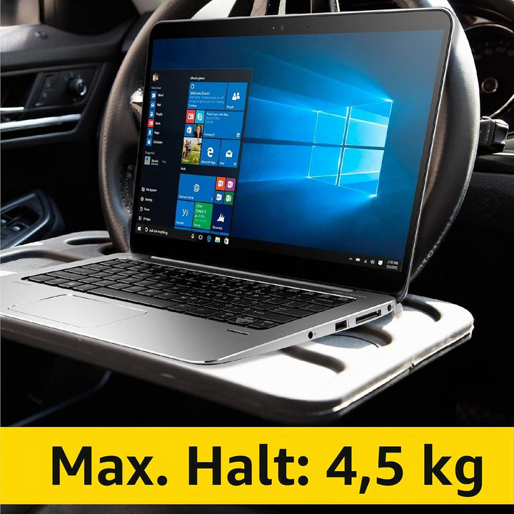 CUTEQUEEN 2-in-1 Auto Lenkrad Tisch - Tragbarer Laptophalter & Esstisch furs Auto,Multifunktionaler