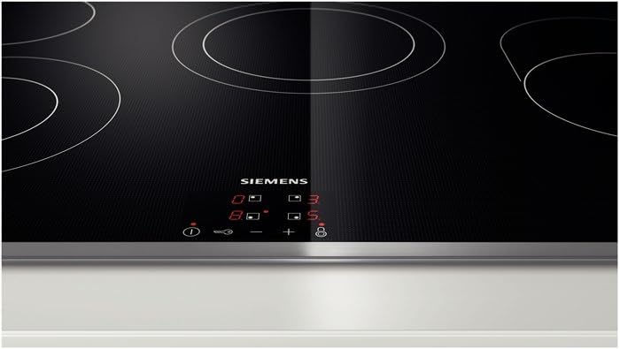 Siemens ET845HH17 Kochfeld Elektro / 79.5 cm/touchControl-Bedienung/Digitales Funktionsdisplay/schwa
