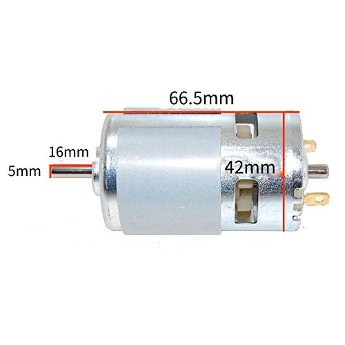CHANCS Mini-Elektromotor 775 DC 12V/24V 10000/20000RPM Getriebemotor mit PWM einstellbarem, umkehrba