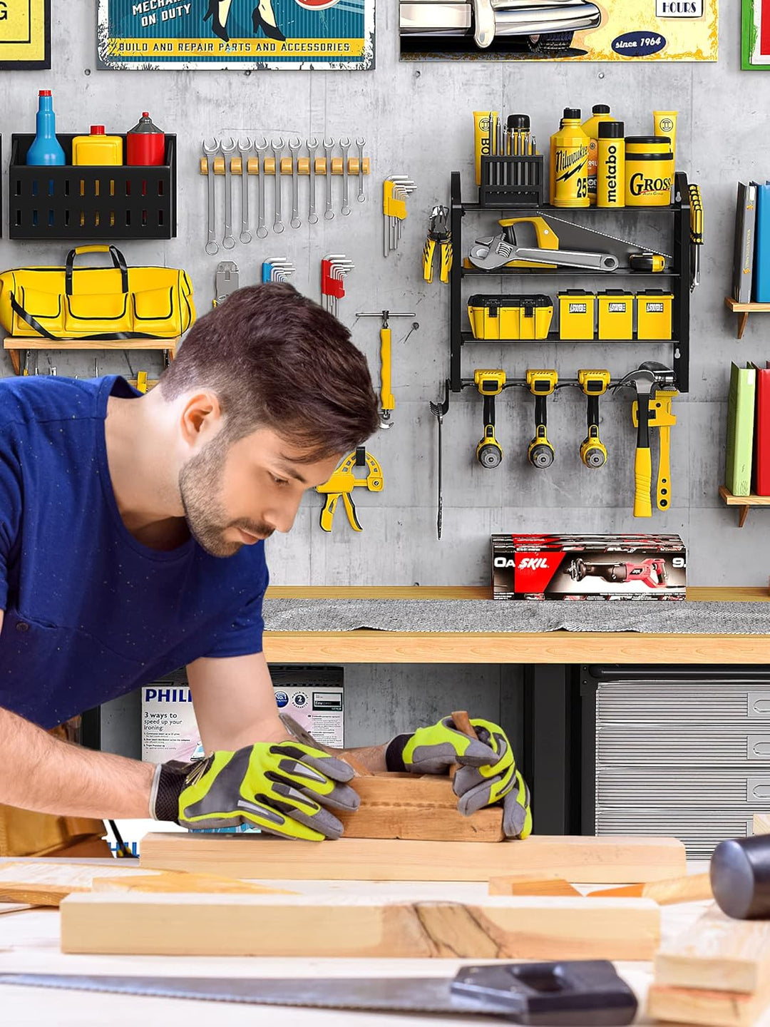 Power Tool Organizer Werkzeugspeicher Aufbewahrung Wandhalterung Akku Schlagbohrschrauber,Heavyduty