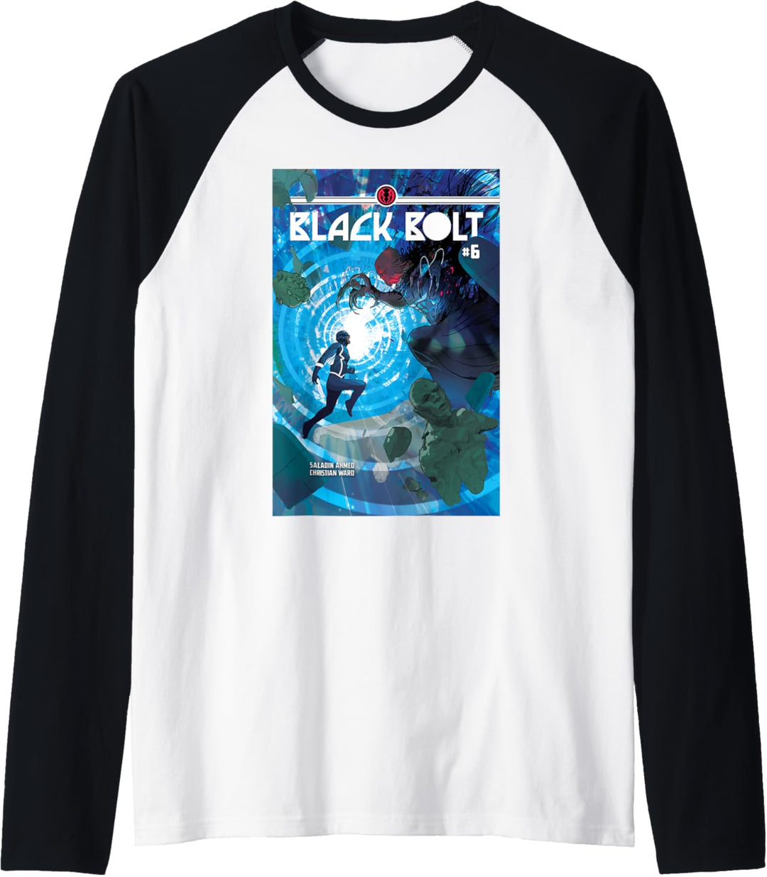 Marvel Black Bolt Comic Cover Raglan