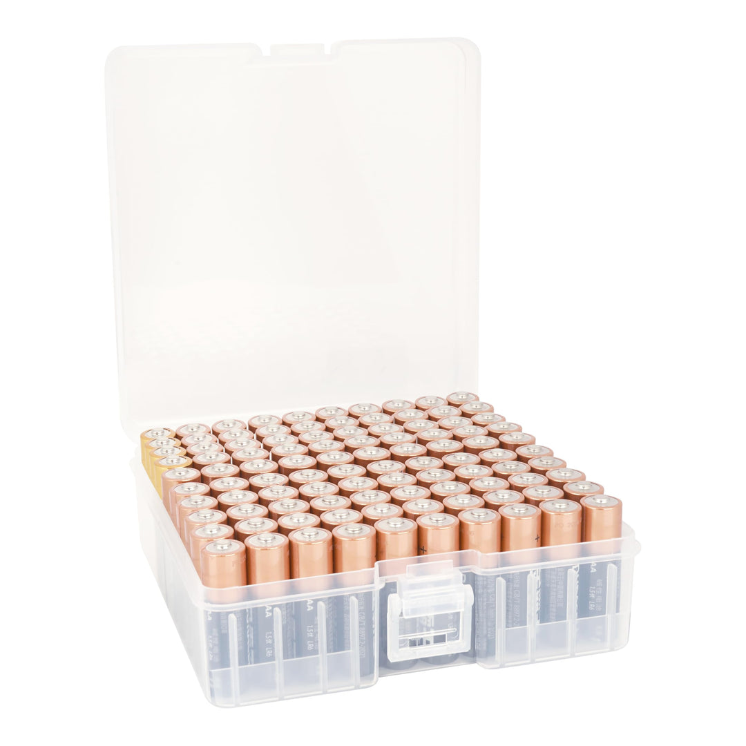 Linkidea Batterie-Organizer-Aufbewahrungskoffer, Batteriebox hält Batterien für 100 AA, grosse Kapaz