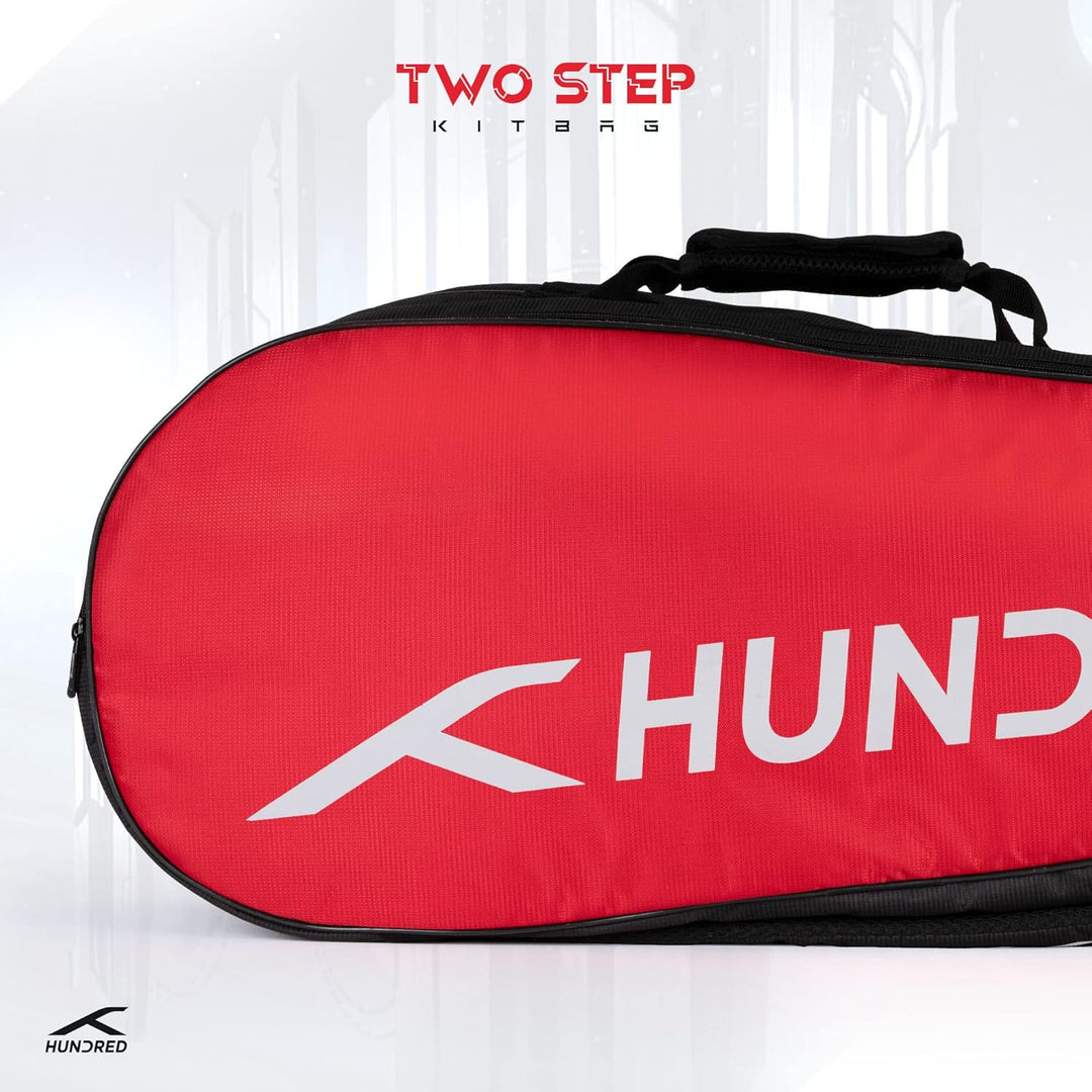 HUNDRED Badminton- und Tennisschlägertasche | Material: Polyester | 3 Fächer | Tragegriff | Gepolste