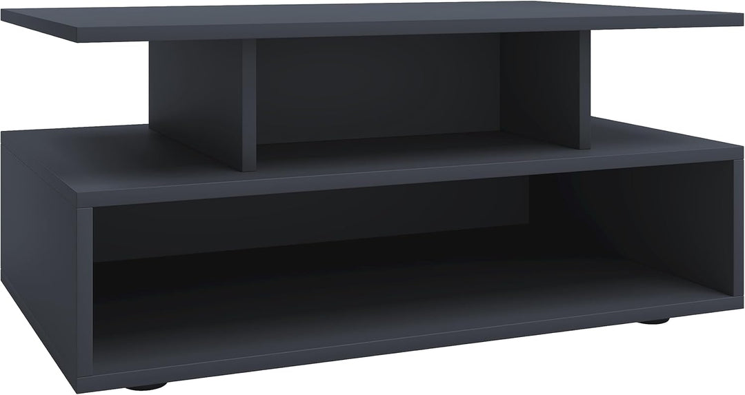 VCM Holz Couchtisch | Sofatisch mit ausreichend Stauraum | Masse ca. H. 40 x B. 80 x T. 50 cm | Wohn