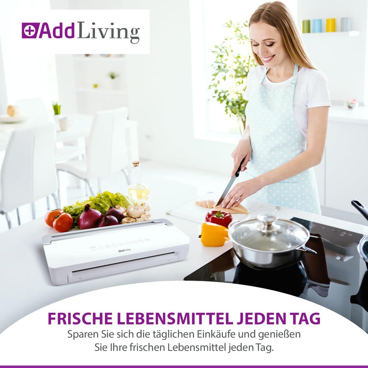 Vakuumierer | Vakuumiergerät für Lebensmittel | Inkl. 5 Vakuumbeutel (20 x 30 cm) | Vacuum Sealer Ma