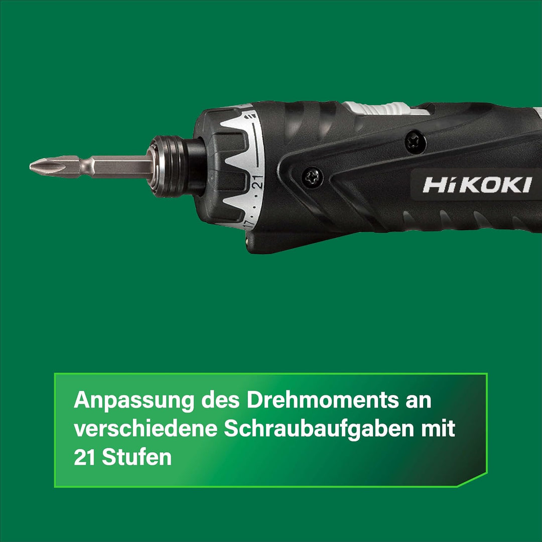 HiKOKI Akku-Knickschrauber DB3DL2 (3.6V, Li-Ion, 21 Drehmomentstufen, im Transportkoffer, inkl. 2 Ak