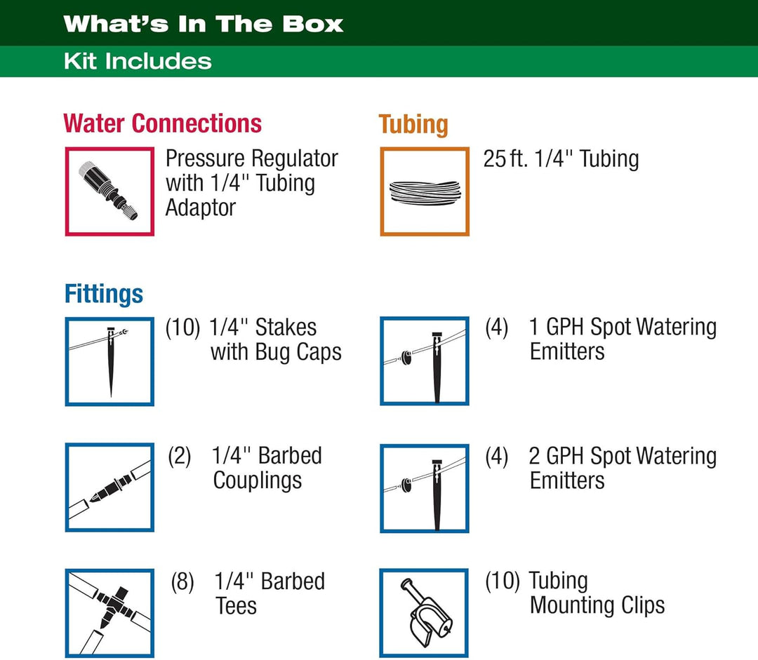 Rain Bird wtrkt Tropfbewässerung Container-Bewässerungs-Kit, eine Verbindung zu Wasserhahn, Patio Ki