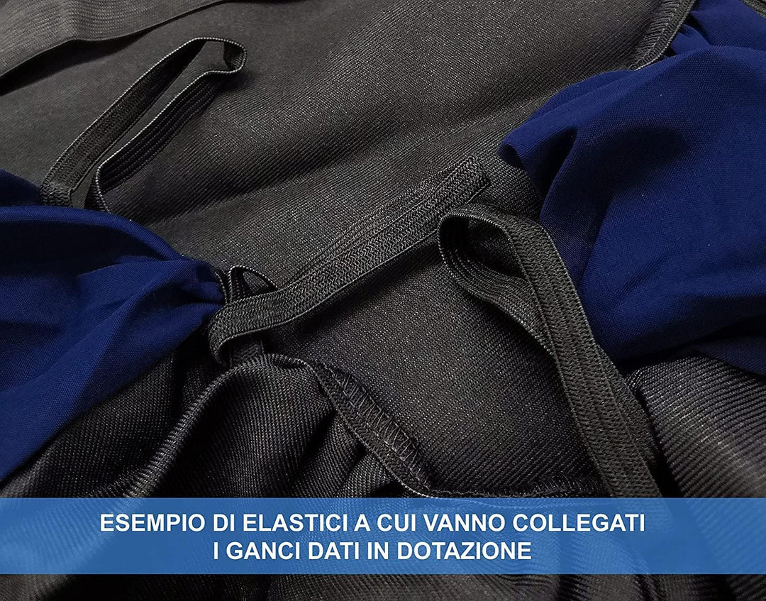 Universal Autositzbezüge Made in Italy - Racing - Rückenlehne mit 2 Reissverschlüssen - kompatible A