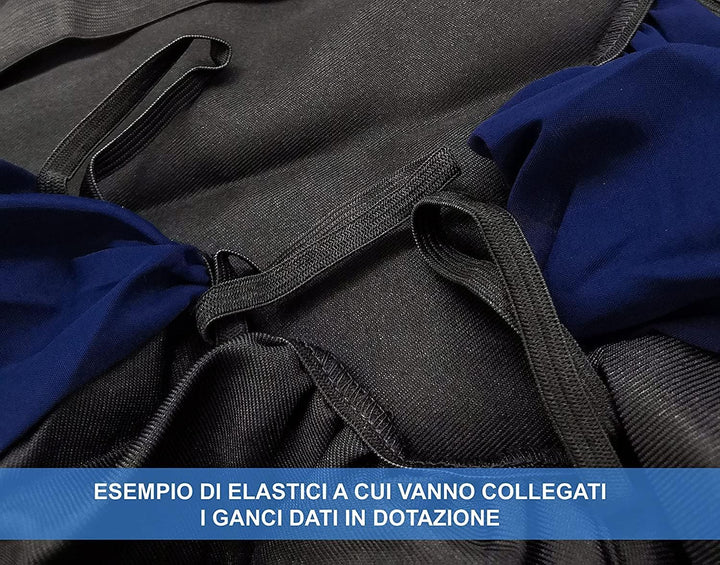 Universal Autositzbezüge Made in Italy - Racing - Rückenlehne mit 2 Reissverschlüssen - kompatible A