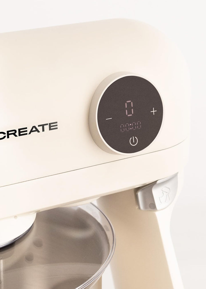 CREATE/DOWNMIX RETRO/Küchenmaschine mit kreisendem Planet-Rührwerk Creme / 6 Geschwindigkeiten, Gebä