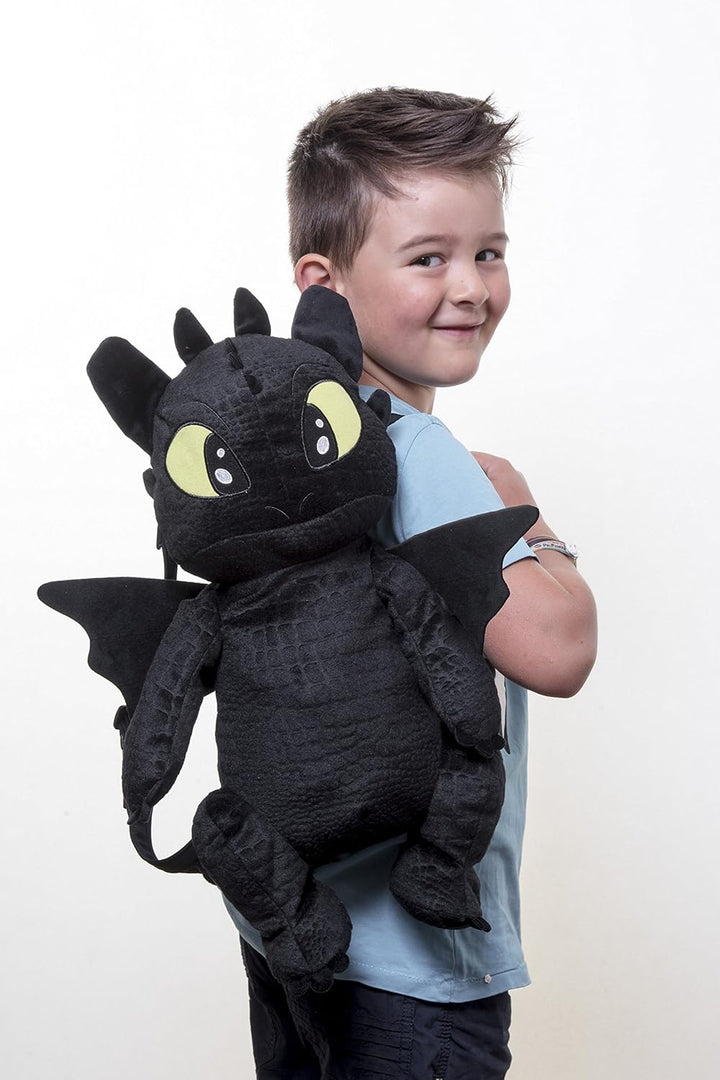 Joy ToyUnbekannt 76063 Drachenzähmen Dragons-Thootless Plüschrucksack, schwarz
