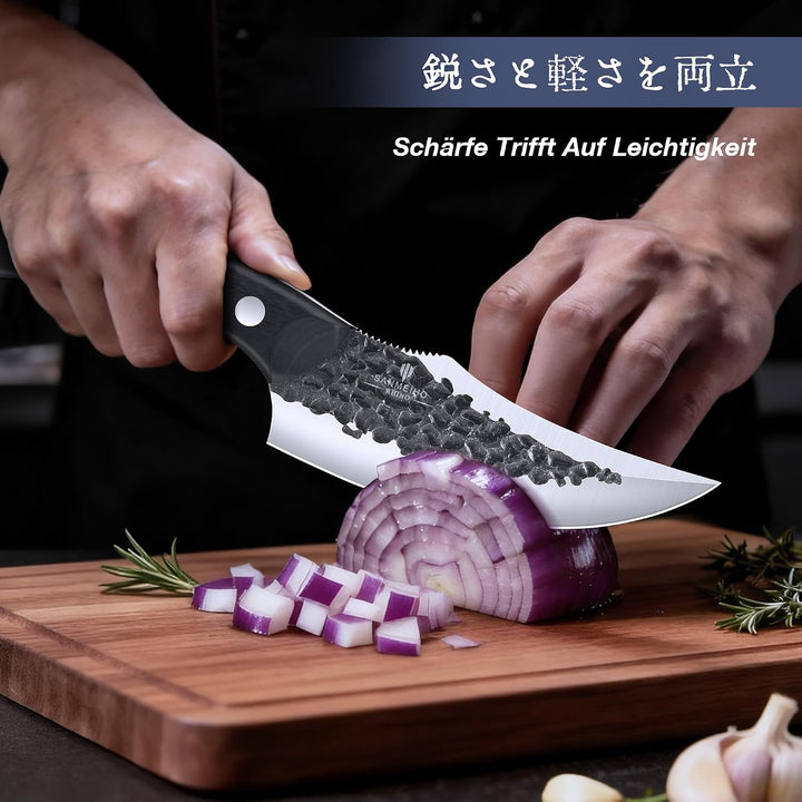 SANMEIHO 8-Teilig Metzgermesser Set mit Messertasche